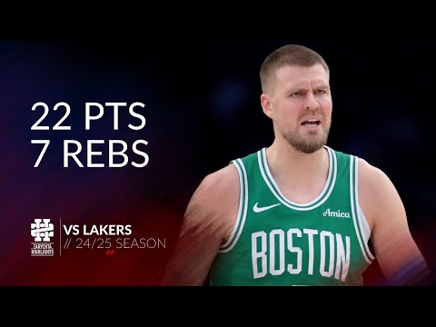 Kristaps Porzingis 22 pts 7 rebs vs Lakers 24/25 season