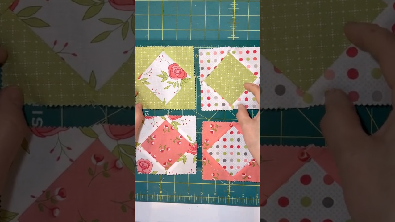 Square on point quilt block with charm pack/sewing tip#shorts#quiltingtips #sewingtip