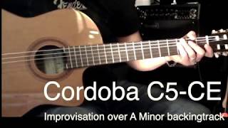 Video thumbnail for Cordoba C5-CE Acoustic Nylon-string Classical Guitar AC Series by Andre P Vieira