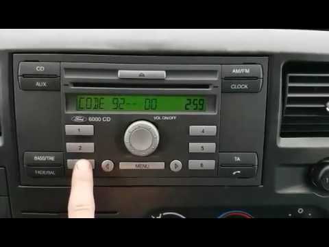 Ford radio 6000CD unlock code M series