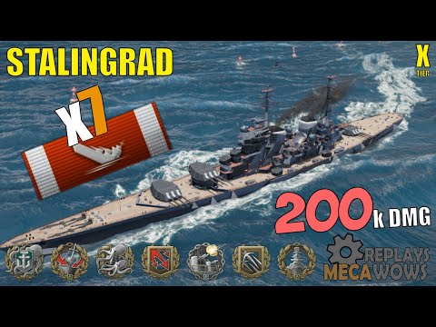 Stalingrad 7 Kills & 200k Damage | World of Warships Gameplay