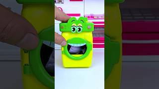 ASMR Unboxing Frozen Elsa & Washing Machine Toy Set | Satisfying Toy Sounds #Shorts