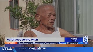 Veteran's dying wish is to be buried next to his wife