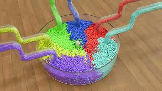 32,000  Colour Balls Mixing - Blender Simulation - blender