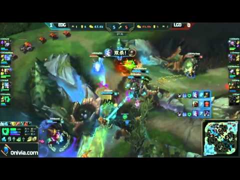 [LPL]Baron throw +Deft's Penta Kill+Pawn's backdoor