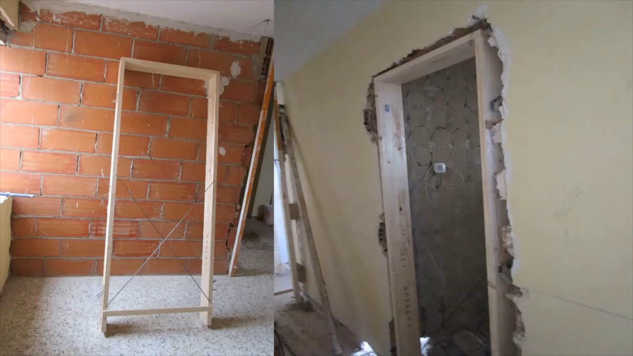 Cómo colocar un marco de madera en obra
