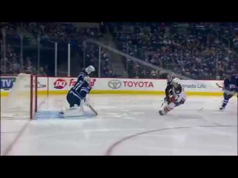 Amazing glove save by Pavelec @ Ducks