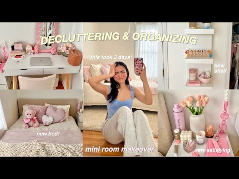DECLUTTERING  and ORGANIZING my MESSY room ✨ updated room tour 🎀