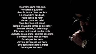 La Fouine - J&#39;avais pas les mots (Lyrics Video)