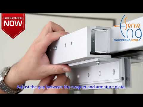 Installation of Brackets with Electromagnetic Lock for Glass Doors