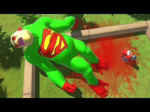 SUPER MAN GORO DEATH RUN - Animal Revolt Battle Simulator