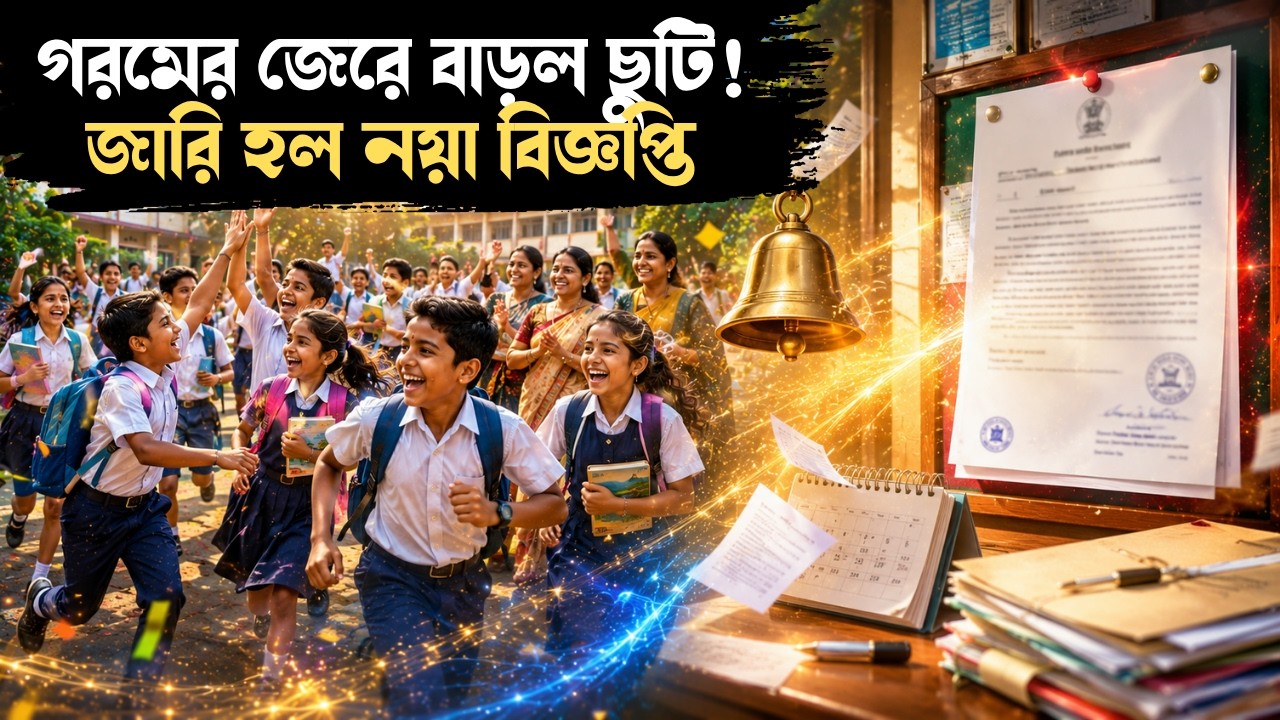 গরমের জেরে বাড়ল ছুটি, জারি হল নয়া বিজ্ঞপ্তি! | New Government Summer Holiday Notice For Schools