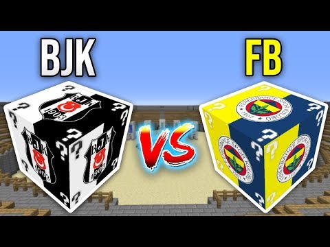 BEŞİKTAŞ VS FENERBAHÇE ŞANS BLOKLARI CHALLENGE - Minecraft