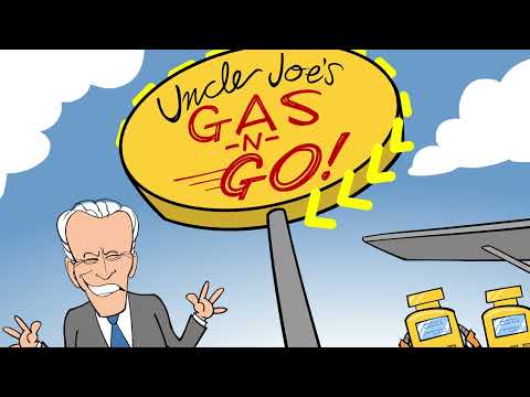 Uncle Joe’s Gas-N-Go! | The Solution to High Gas Prices | Political Cartoon