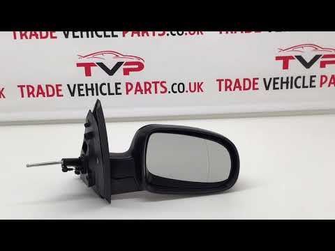 Fits Vauxhall Corsa C 2000-2006 Door Wing Mirror Manual Black Driver Side video