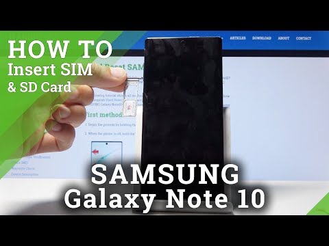 How to Insert Nano SIM Card in SAMSUNG Galaxy Note 10 - SIM Installation