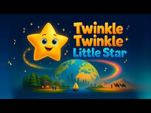 Twinkle Twinkle Little Star – World Adventure 🌎✨ Kids Nursery Rhyme & Learning Poem