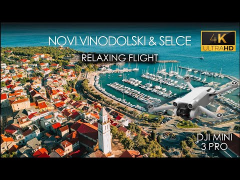 4K - Flying over Novi Vinodolski & Selce - Rojena Valo