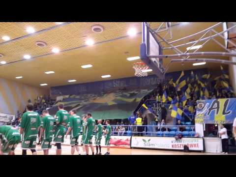 Oprawa Stali Ostrów na meczu z Legią