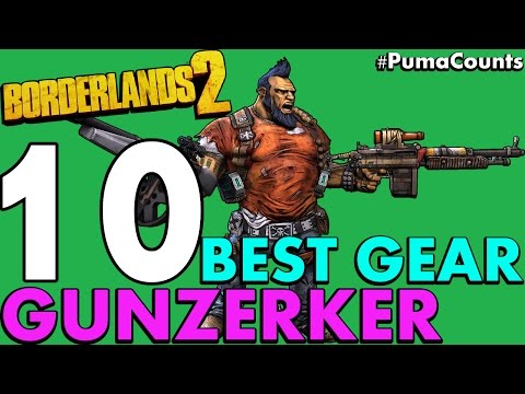 Top 10 Best Guns, Weapons and Gear for Salvador the Gunzerker in Borderlands 2 #PumaCounts