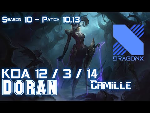 DRX Doran CAMILLE vs LULU Top - Patch 10.13 KR Ranked