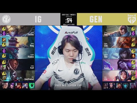 2020 MSC Day 2 | IG (Rookie Ekko) VS GEN (Bdd Yasuo) Highlights  |
