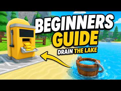 BEGINNERS GUIDE for DRAIN THE LAKE (Best Upgrades, Buckets, Gems) Roblox