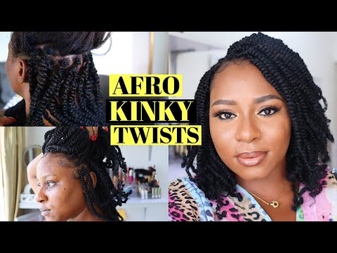 AFRO KINKY TWIST BRAIDS | NATURAL PROTECTIVE HAIRSTYLE...