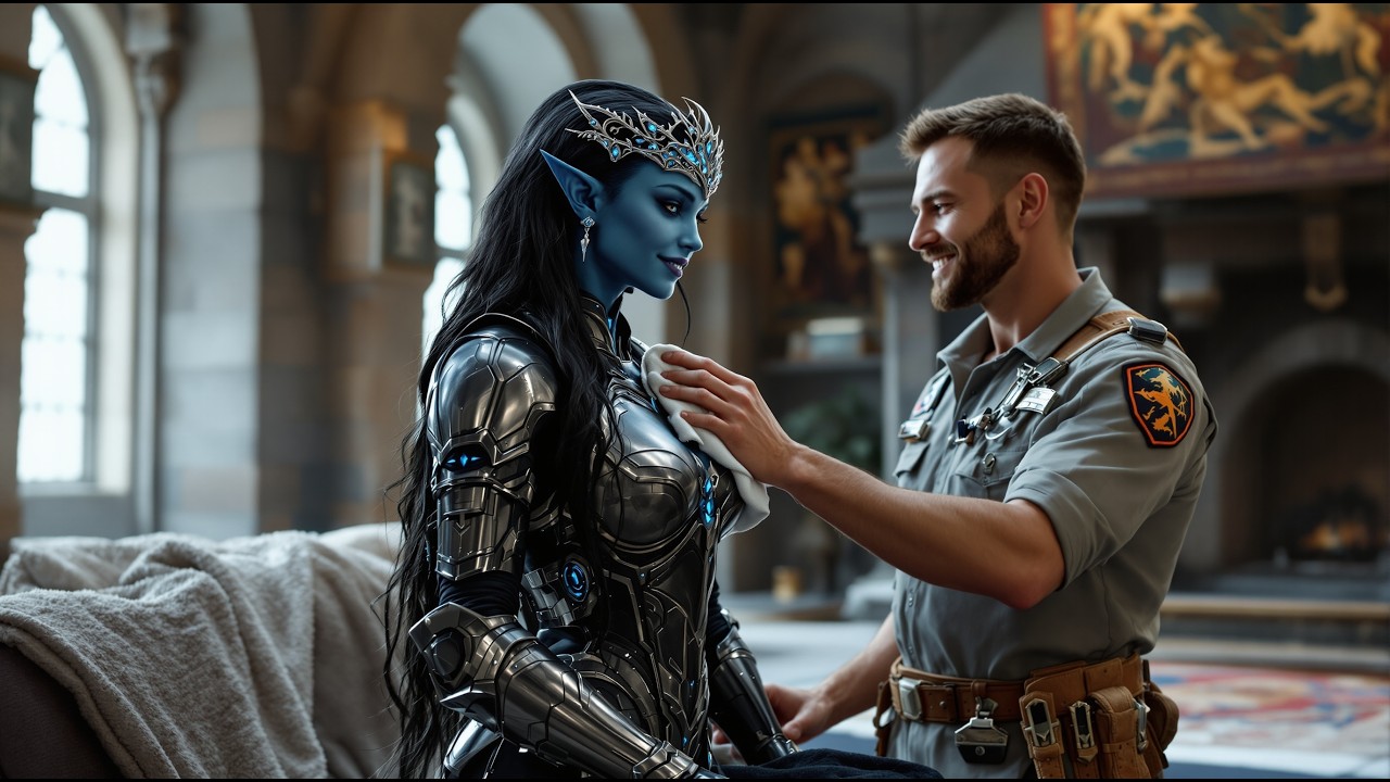 I Was Cleaning The Alien Queen When Suddenly She Grabbed My Hands And What She Said Shocked Me.