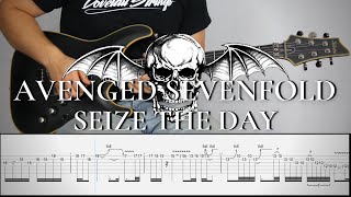 AVENGED SEVENFOLD - SEIZE THE DAY (Solo) | Guitar Cover Tutorial (FREE TAB)