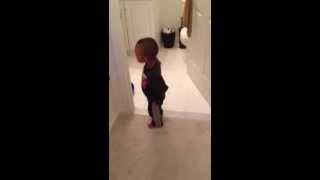 Baby loves to dance to James Brown Static