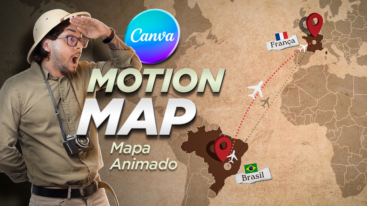 Crie MOTION MAPS incríveis no Canva com essas técnicas avançadas (Mapa Animado)
