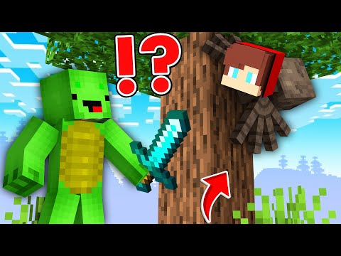 What if JJ and Mikey Shapeshift into Random Mobs - Minecraft Maizen Challenge