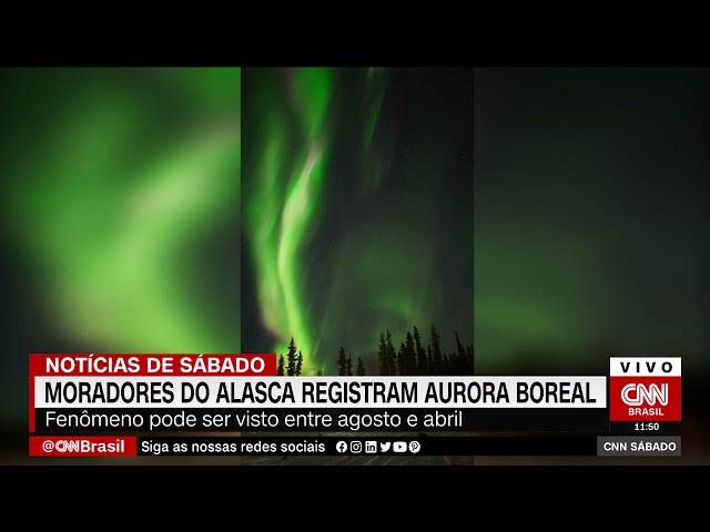 Moradores do Alasca registram aurora boreal; veja imagens do fenômeno