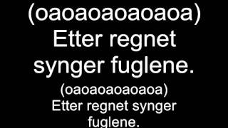 Erik Og Kriss - Etter Regnet (Lyrics)