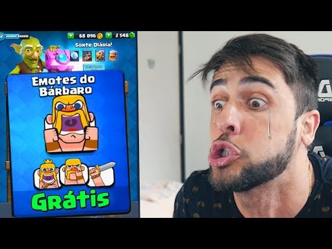 GANHEI SKIN DO BÁRBARO GRÁTIS NO CLASH ROYALE (fiquei puto)