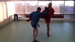 Combat Sambo instructional - Achilles leg lock from standing (variation)