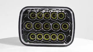 7 inch #ledlights  45W 15LED Square #ledworklight  #headlight Light for Car Jeep Truck YJ XJ Offroad