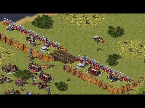 Red Alert 2 | Yuri's Revenge | 7 vs 1 - Extreme AI - Soviet - Russia - tesla tank