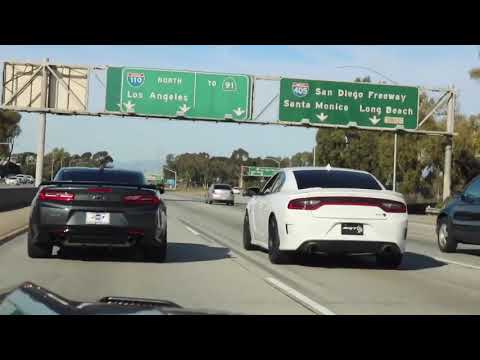 2018 camaro zl1 vs  2018 charger hell cat 👌