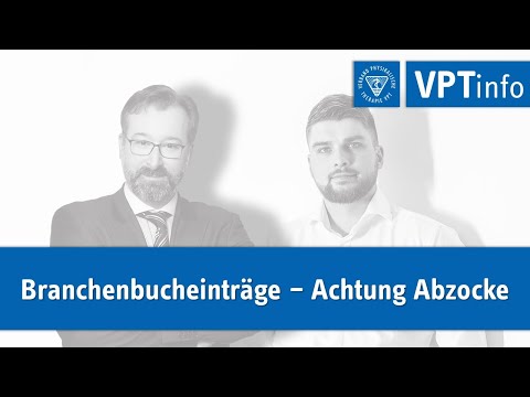 VPTinfo (29.10.21) - Branchenbucheinträge - Vorsicht Abzocke