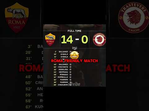 14–0 Roma friendly win🤯