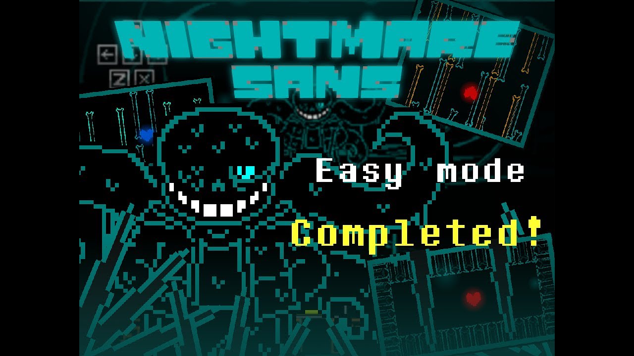 Nightmare! Sans FIGHT phase 1-2 Plus 2ND [Easy mode Completed!] | [Undertale AU]