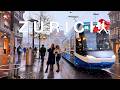 Walking Through The Snowstorm In Zurich Switzerland A Winter Walking Tour