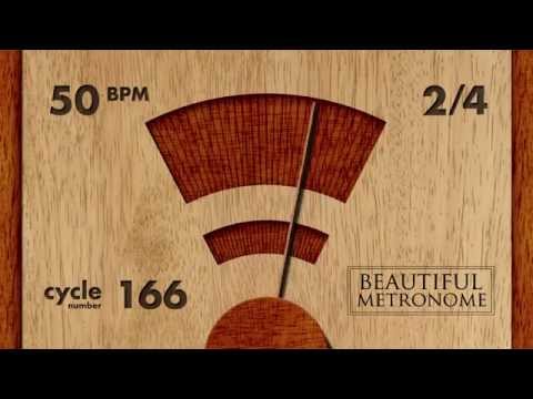 50 BPM 2/4 Wood Metronome HD