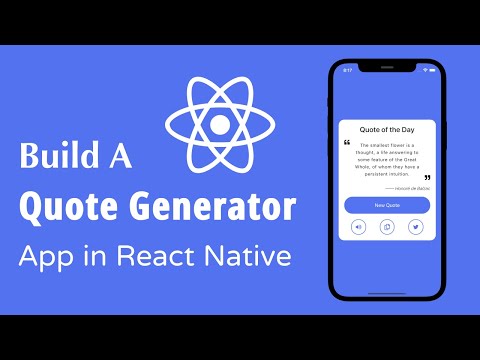 Build Quote Generator App in React Native | Beginners Tutorial for React Native