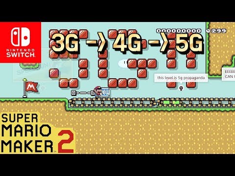 Super Mario Maker 2: course world play #26 "3G - 4G LTE - 5G Run Run Run!!"