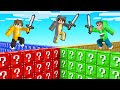 1v1v1 LUCKY BLOCK WALL BATTLE in Minecraft (VS Friends)