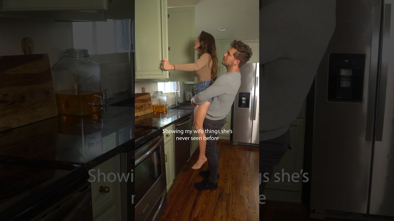 Showing my wife things she’s never seen before 🤯 #shortgirl #marriage #comedy