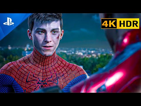 Peter Parker vs Miles Morales epic Boss Fight   Marvel SPIDER MAN 2 Ultra HD 4K 60FPS